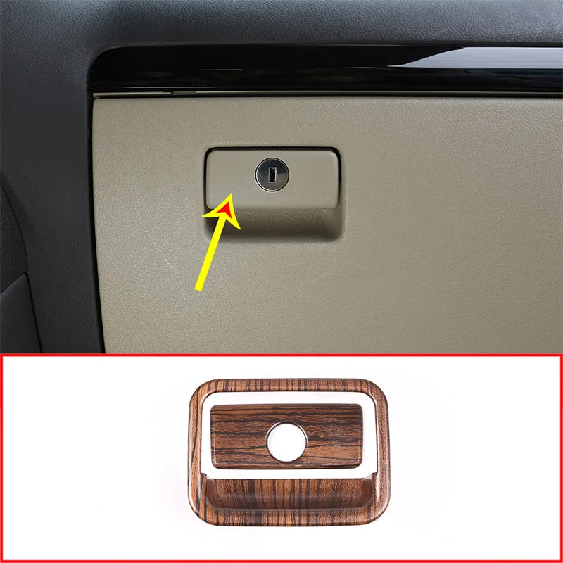 

Pine Wood Grain Car ABS Interior Glove Cover Trim For Toyota Land Cruiser Prado FJ150 150 LC150 2010-2018 Accessories