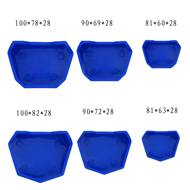 

6 pcs Dental Laboratory Silicone Impression Tray Base Dental Lab Model Former Base Molds On Plaster Model Work
