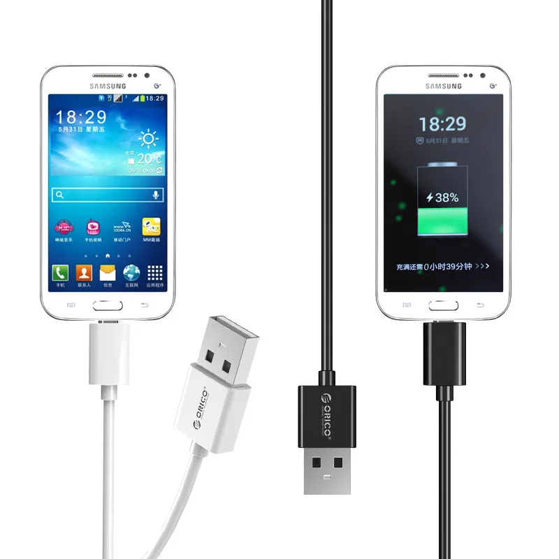 ORICO Micro USB 5V2A кабель для быстрой зарядки и синхронизации данных Длина 100 см для Android 3 шт./лот для мобильного телефона samsung Xiaomi LG
