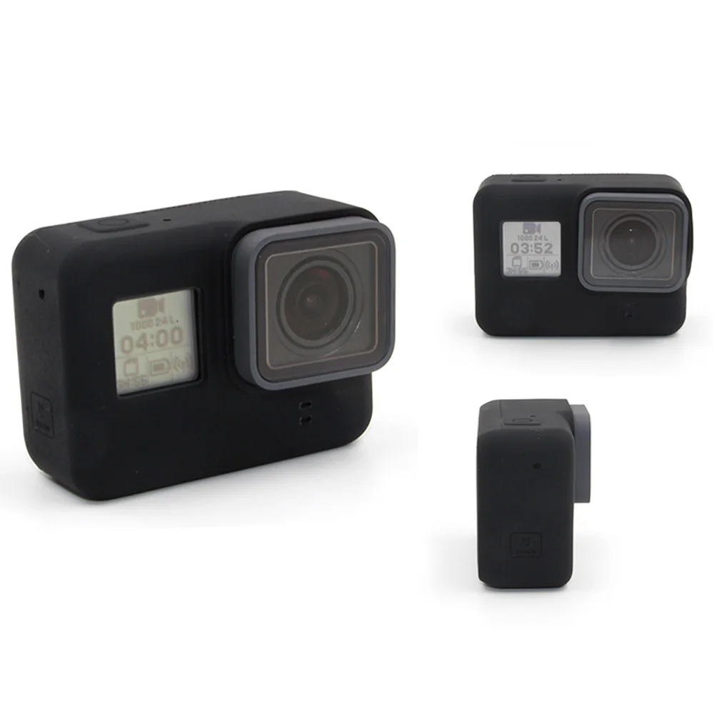 

TELESIN Black Silicone Case Housing Rubber Protective Camera Case Cover Protector Skin for GoPro Hero 7 6 Black Hero 5 Black