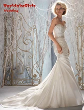 BacklakeGirls Sexy Bride Gown Floor-length Satin Custom Made Ivory White Beaded Crystal Mermaid Wedding Dresses 2017