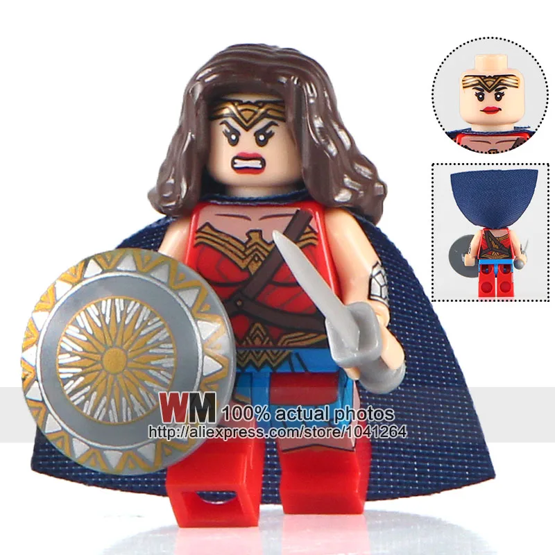 

WM Building Blocks 20pcs/lot PG012 Movie Version Wonder Woman Diana Prince Super Hero Educational Bricks Children Gifts Toys