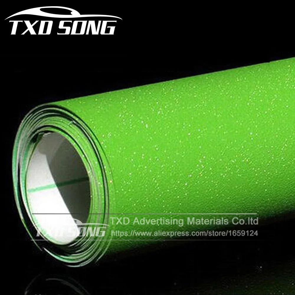 10/20/30/40/50/60x152cm/lot Green Glitter Vinyl Film New Car Styling