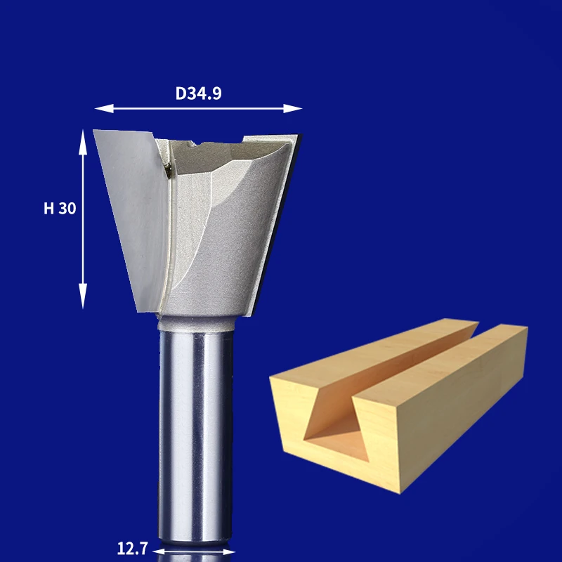 1 шт- ЧПУ твердосплавные деревообрабатывающие фрезы, инструмент по дереву, ящики, шкафы, коробки, декоративные коробки, подарочные коробки - Длина режущей кромки: 12.7mm x 34.9mm