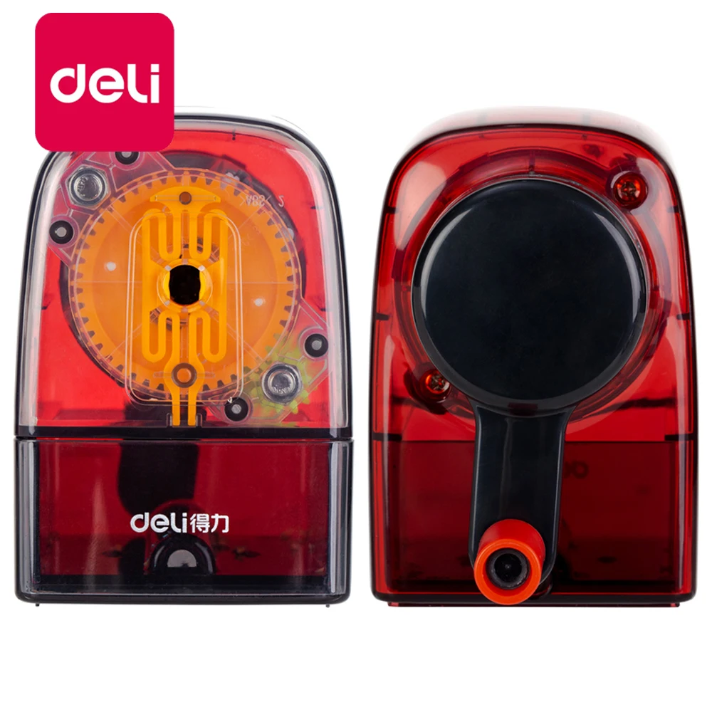 

1PCS Pencil Sharpener Plastic Multifunctional Creative Sharpener Hand Crank Pencil Cutter Transparent Body Can Cut Pencil 71152
