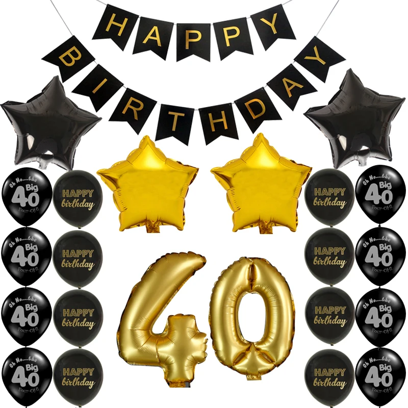 Chicinlife 1 набор баннер на день рождения шар для взрослых 30 /40 /50/60 дней украшение