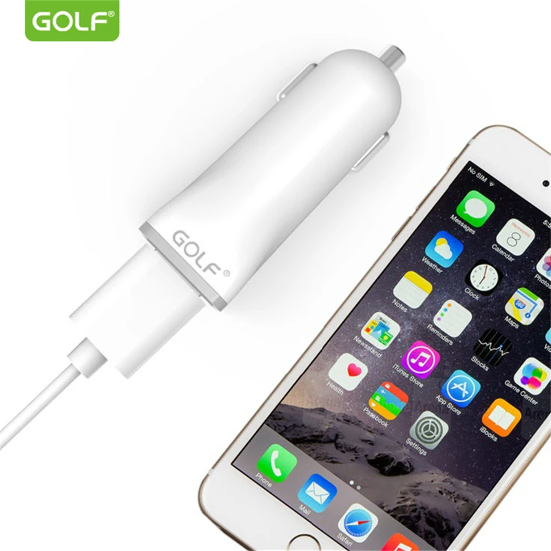Автомобильное зарядное устройство USB GOLF 5 в 1 а для iPhone 8 Samsung LG HTC Mi Note 2 Redmi Note3 Oneplus