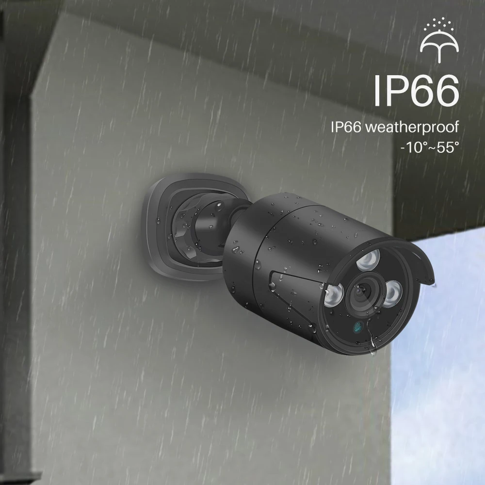 1080P H.265 IP камера безопасности POE 2MP уличная водонепроницаемая IP66 CCTV камера P2P видеонаблюдение Домашняя безопасность ONVIF 48 в PoE