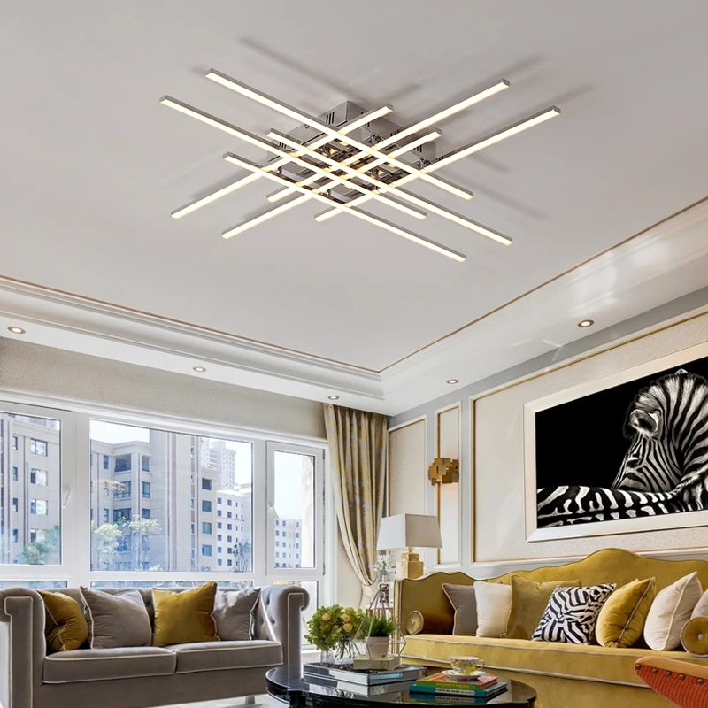 

Modern Led Chandeliers Light Chrome plating Metal Dining Room Led Pendant Chandelier Lights Living Room Hanging Lamp Fixtures
