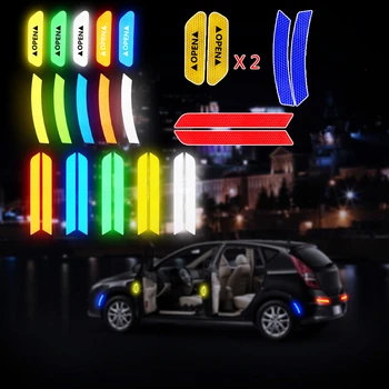 

Auto Warning Mark Reflective Strips Tail Rear Reflective Tape Driving Safety Car Trunk Tail Wheel Eyebrow OPEN Car Door Stickers