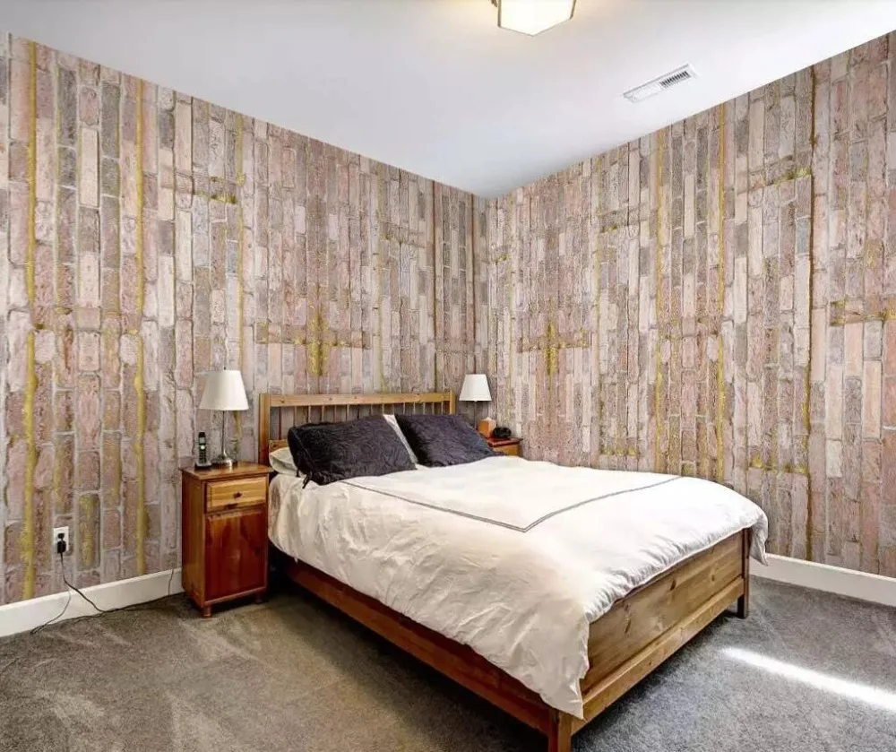 Custom large brick wall texture bedroom whole house background painting | Обустройство дома