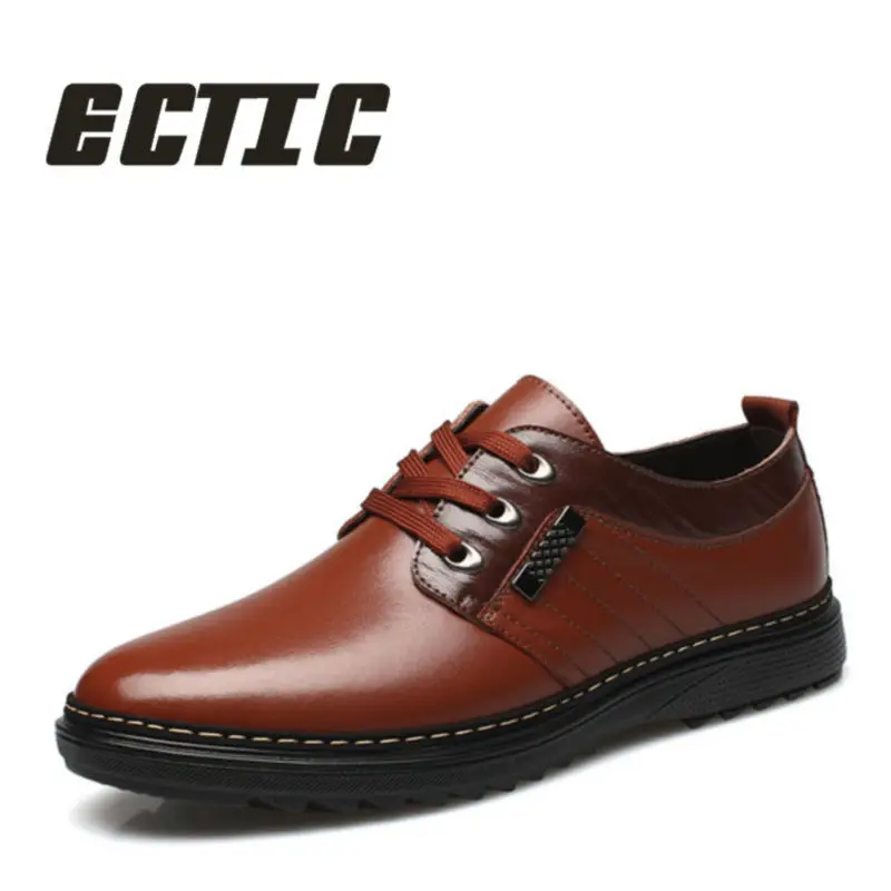 comprar ECTIC 2018 Negócios sapatos de couro de Casamento dos homens maduros pai Moda vestido sapatos baixos confortáveis sapatos de condução Cavalheiro ZZ 013