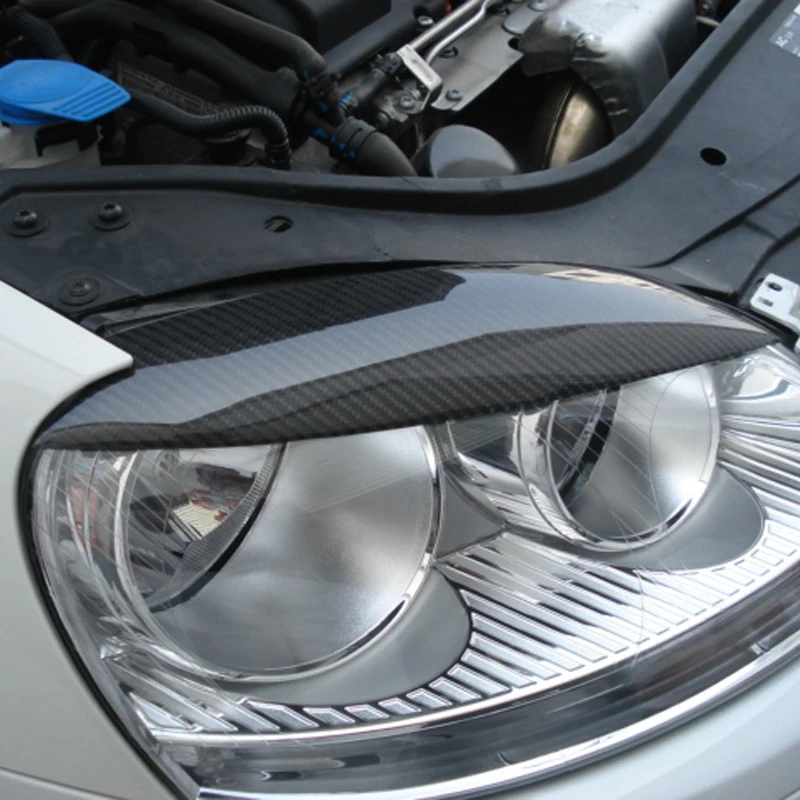 

Golf 5 Carbon Fiber Car Headlight Eyebrows Cover Trim Sticker for Volkswagen VW MK5 2005-2007 Free shipping