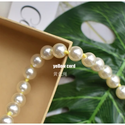 MM FOND Fashion Faux Pearl с цветным шнуром, легко сочетающиеся, супер шикарные женские сумки-мессенджеры на ремне, хорошее качество, для девочек, ремень через плечо - Цвет: yellow cord