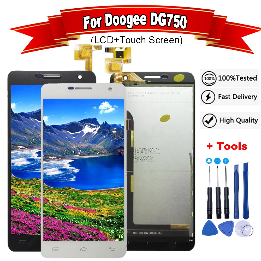 Black And White 960 540 Hd 4 7inch For Doogee Dg750 Display Lcd Display Touch Screen Digitzer Panel Glass Repair Mobile Phone Lcd Screens Aliexpress