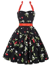 Summer Dresses 2016 Grace Karin Swing Retro 50s Tunic Vestidos Robe Short Cotton 50s Rockabilly Dress 1950s Style Plus Size