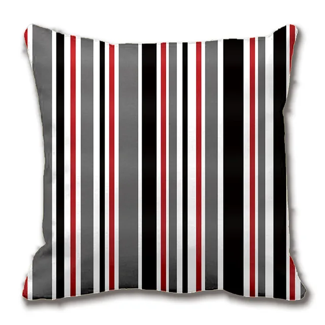 Black Grey Red White Stripes Throw Pillow Case Decorative Black Grey Red White Stripes Throw Pillow Case Decorative Cushion Cover Pillowcase