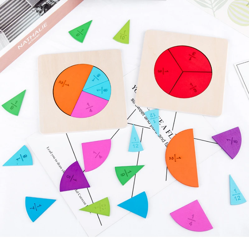 

Preschool Wooden Montessori Education Math Toy Circular Mathematics Fraction Board Division Teaching Aids Children Learning Tool