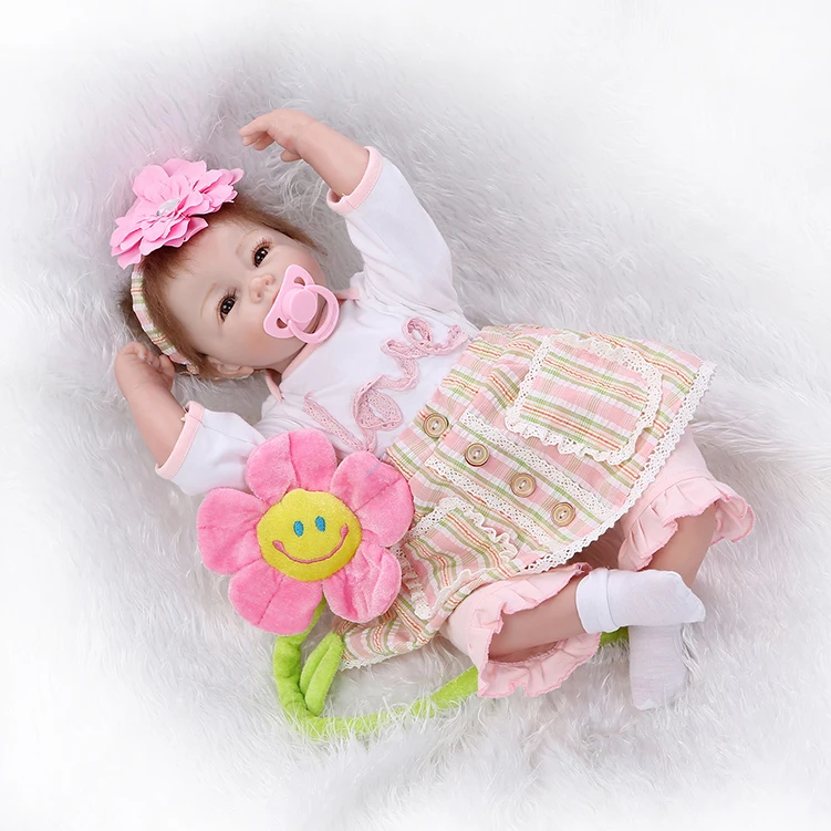 Горячая силиконовая Reborn Baby Doll игрушки девочек Brinquedos малышей Реалистичного моделирование девушка спящего ребенка новый год Рождественские