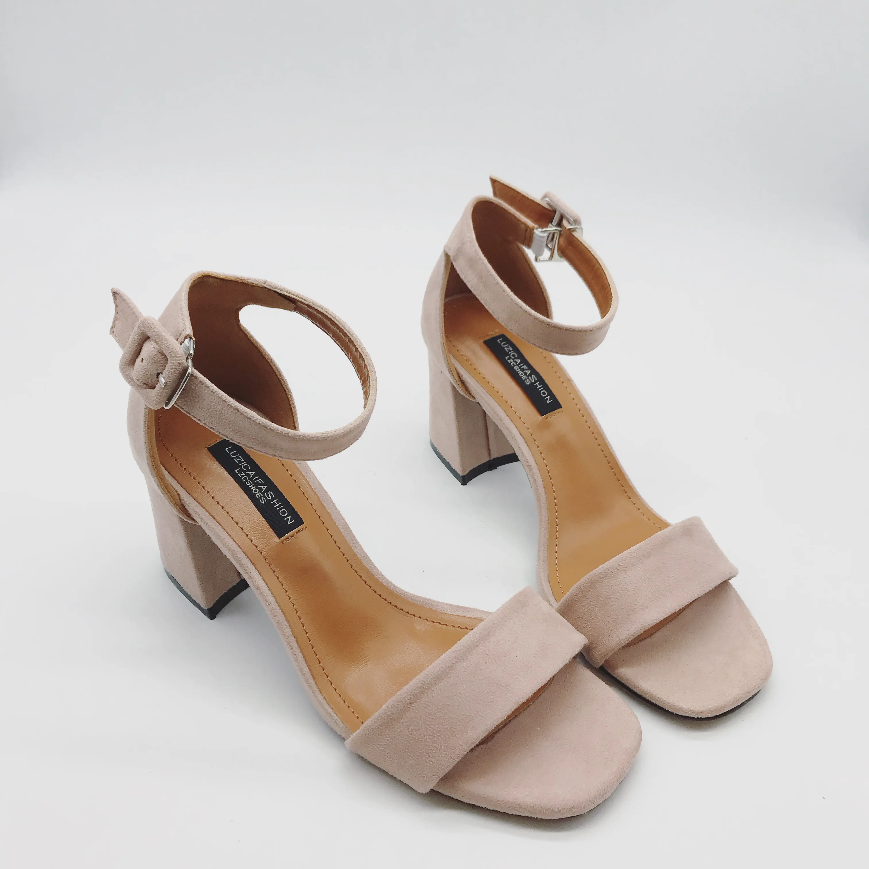 

2017 Women's Summer Pumps Ankle Strap Shoes Heels Woman Open Toe Chaussure Femme Talon Sexy 7cm