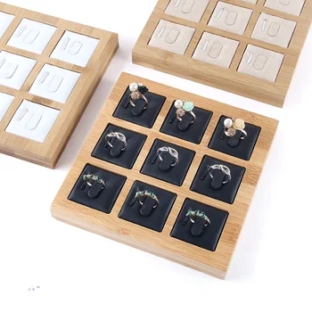 

16x16x2cm Jewelry Wood Organizer Jewelry Display Stand Jewelry Holder Ring Earring Display For Showcase New Design