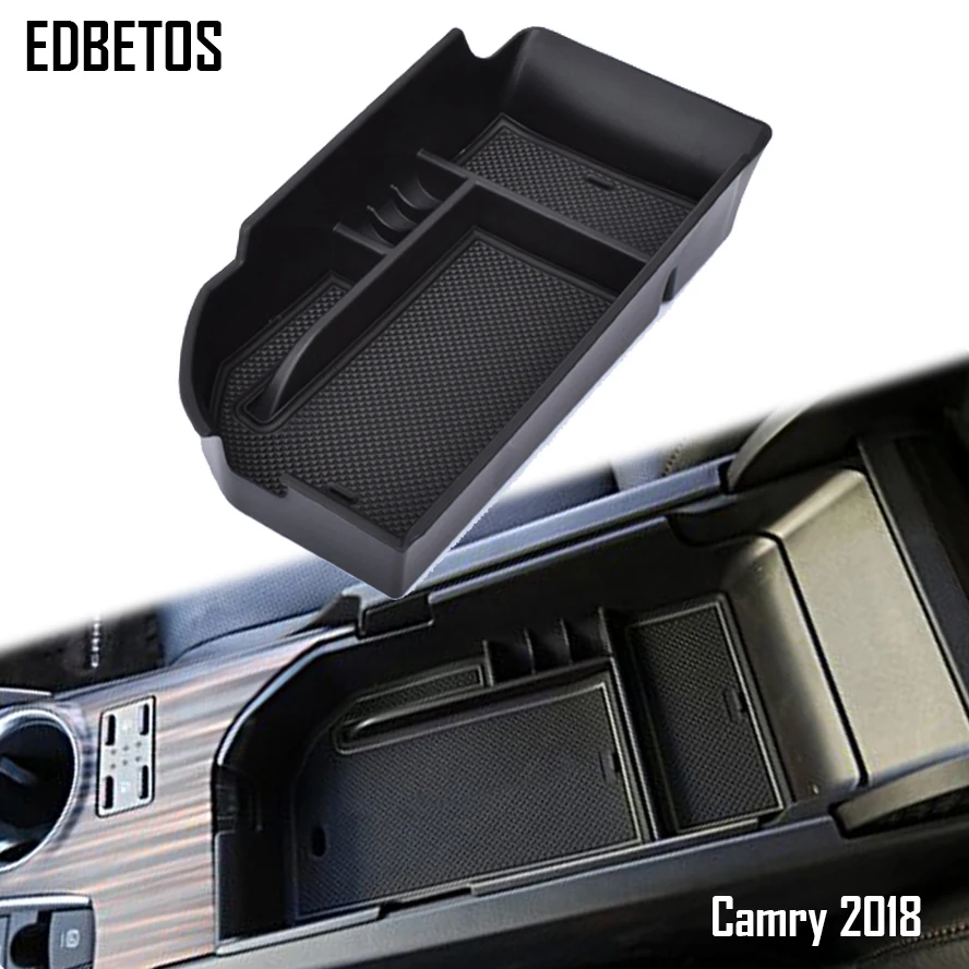 

For Toyota Camry Center Console Armrest Storage Box Insert Organizer Tray For Toyota Camry 2018 L, LE, SE Model Storage Box
