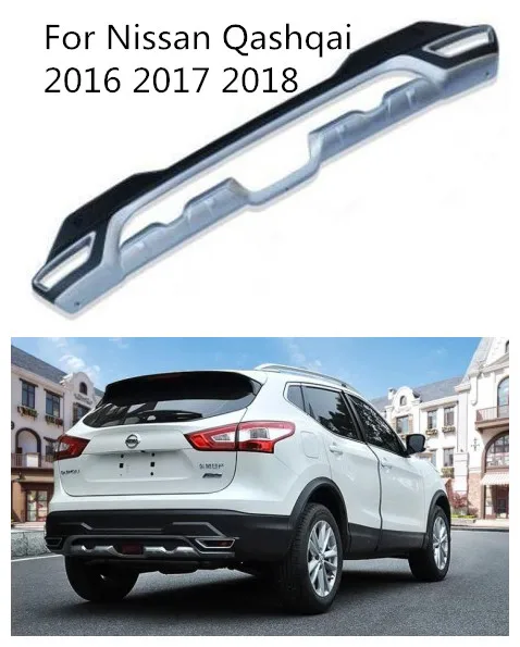

ABS Chrome Front + Rear Bumper Protector Guard Skid Plate For Nissan Qashqai 2016 2017 2018 BY EMS