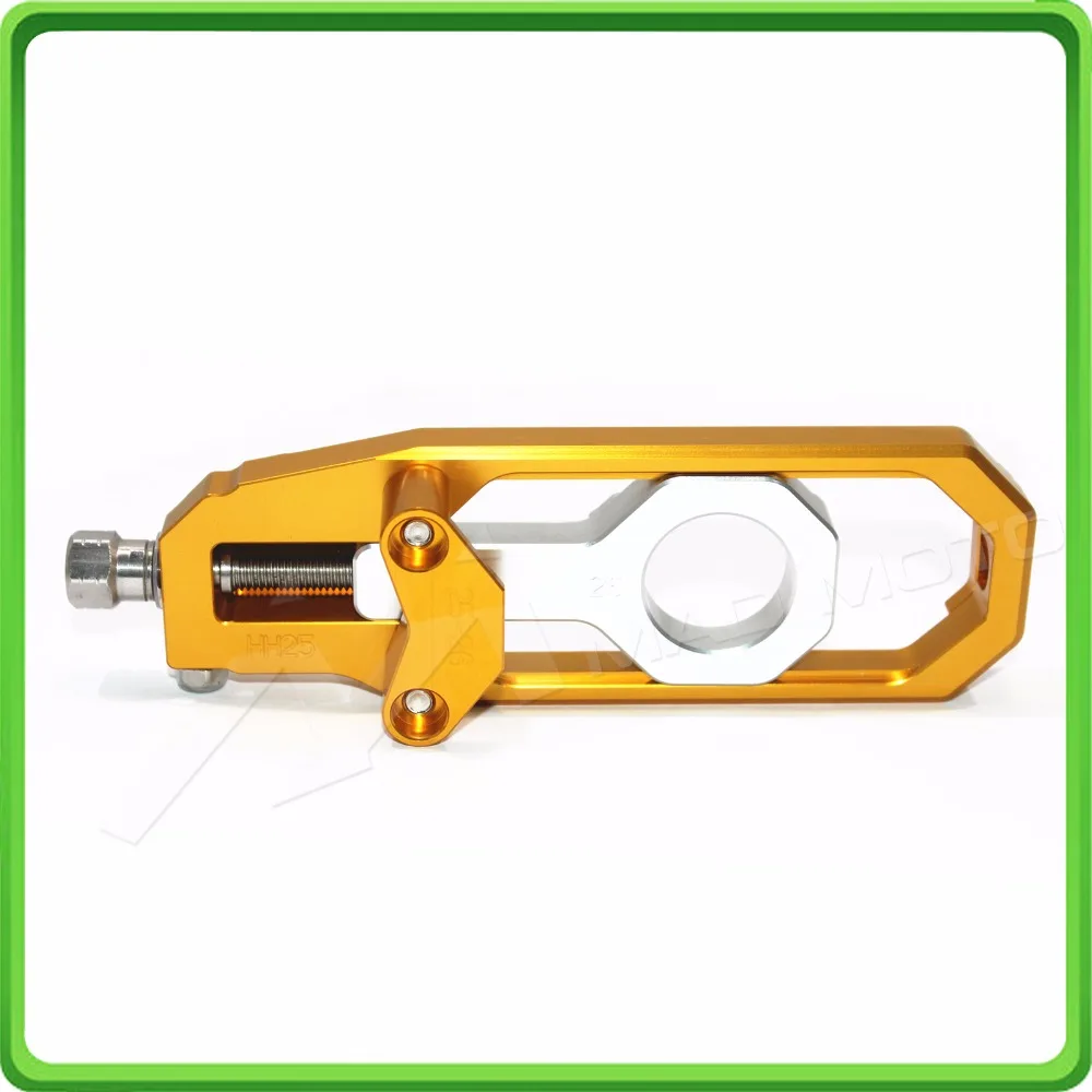 Aluminum motorcycle Chain Tensioner Adjuster fit for YAMAHA R1 YZF R1 2015 2016 2017 YZF-R1 15 16 17 Gold & Silver (6)