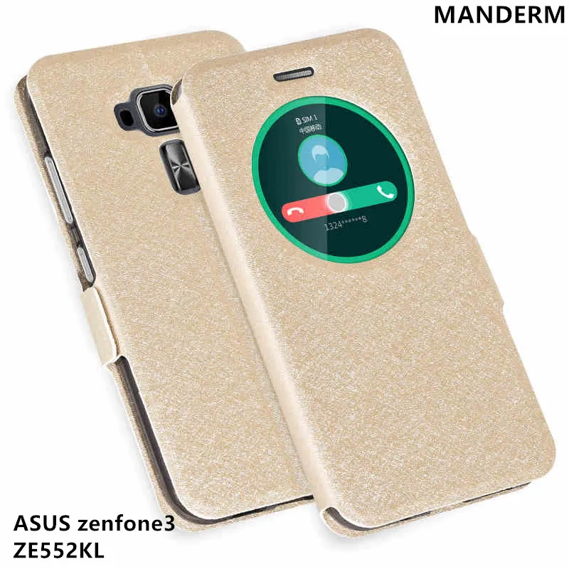 Free flip window cover for ASUS zenfone 3 ZE552KL case stand holder leather Z012DE mobile 5.5 " phone shell cases | Мобильные