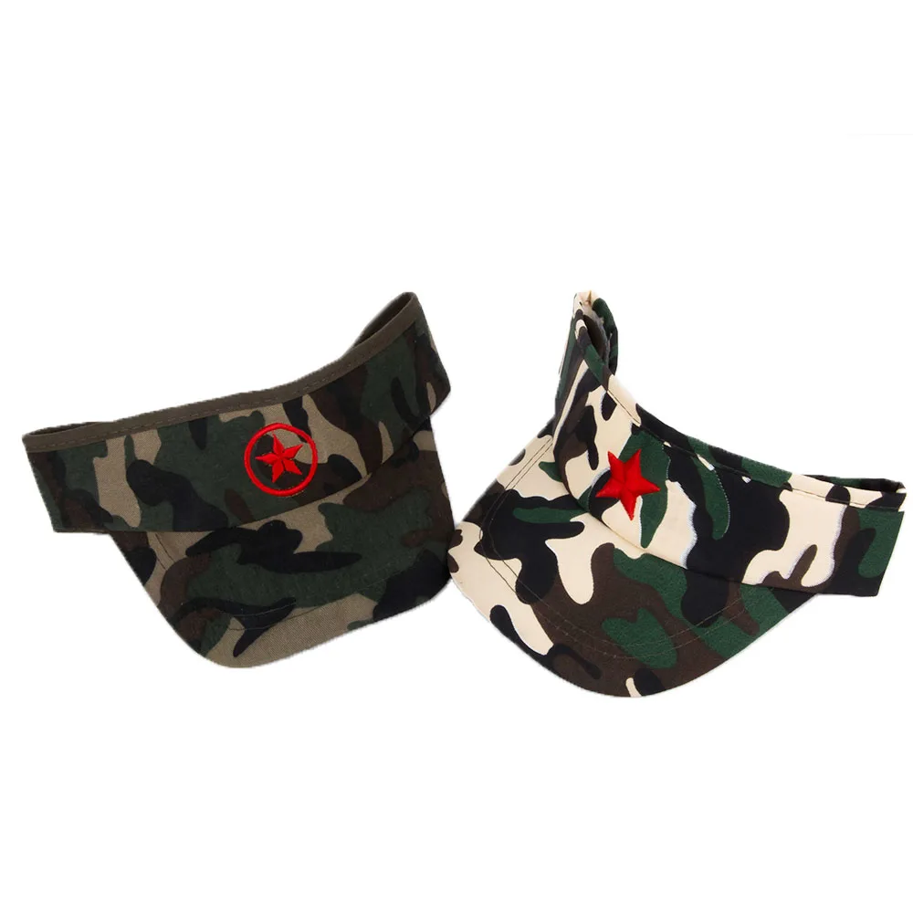 

1PC Army Cap New Fashion Camouflage Red Five Star Cap Sun Hat 2 Colors For Summer Children Kids Military Hats Red Star
