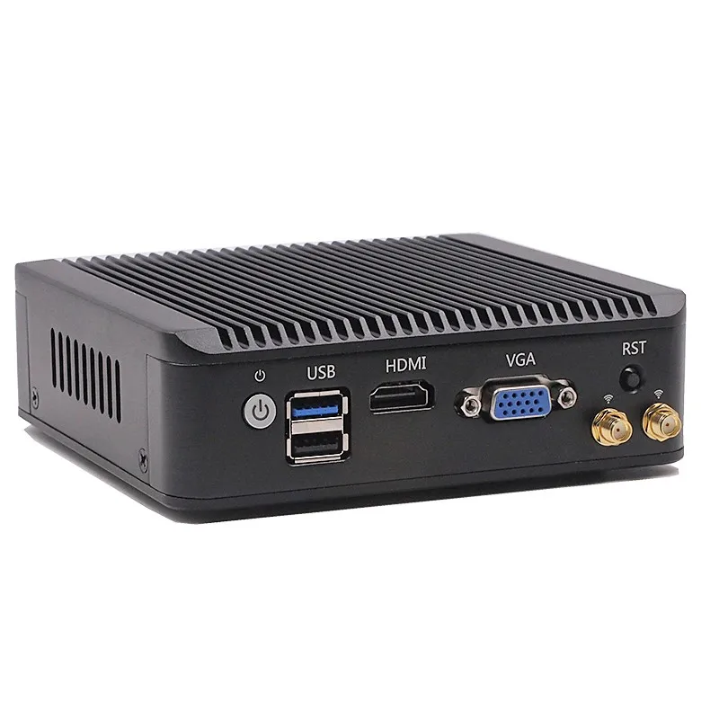 Piesia baytrail j1900 Мини pc четыре ядра 4 порта lan с 2 портами (стандарт DC VGA Дисплей порт