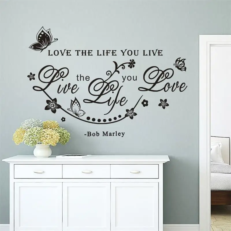 Live Life Love Wall Sticker Quotes Wall Decals Vinyl Decal Living Room Bedroom Decoration Wallpaper Decor Wallpaper Quote Wall Decalwall Sticker Quotes Aliexpress
