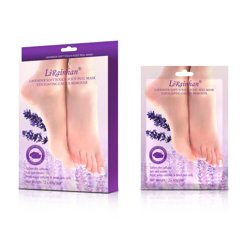 

High Quality Lavender Foot Mask Exfoliating Renewal Pedicure Remove Dead Skin Heel Socks Peeling Foot Care