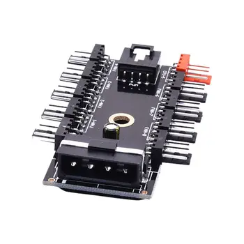 

SATA Fan Hub 4pin PWM Hub PC Fan Large 4P Power Supply Splitter Adapter