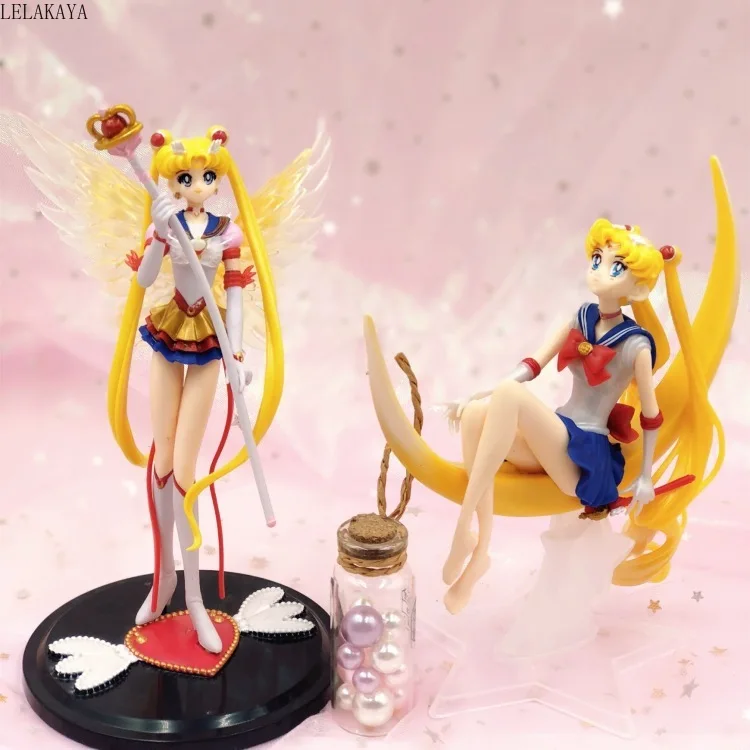 Sailor Moon Tsukino Usagi Anime Action Figure Cake Topper Figurine Kid Gift Toys