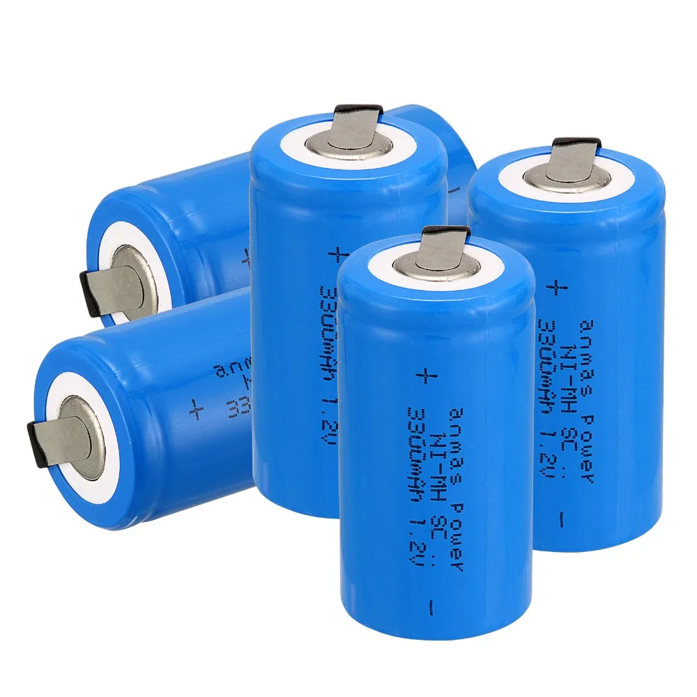 Beste Kopen 5 Pcs Anmas Power Blauwe Kleur 1 2 V Oplaadbare Sc Batterij 3300 Mah Sub C Ni Mh Mobiele Voor Huishoudelijke Zaklamp Boiler Goedkoop Pvrikoop