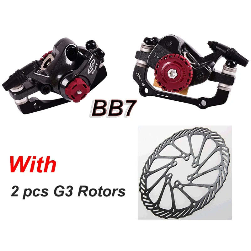 BB5 BB7 горный шоссейный велосипед механический дисковый тормозной суппорт MTB велосипедный передний и задний дисковый тормоз с 160 мм тормозными роторами - Цвет: BB7 With G3 160mm
