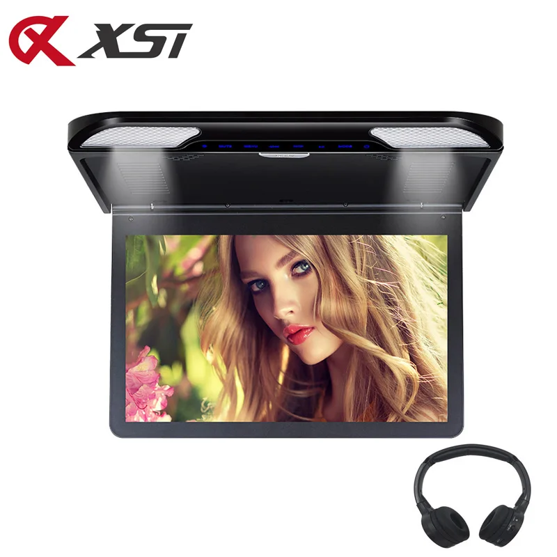 

XST 13.3 Inch Car Roof Mount Ceiling Monitor Touch Button 1920x1080 Flip down Player With HDMI/USB/SD/IR/FM Transmitter/Speaker