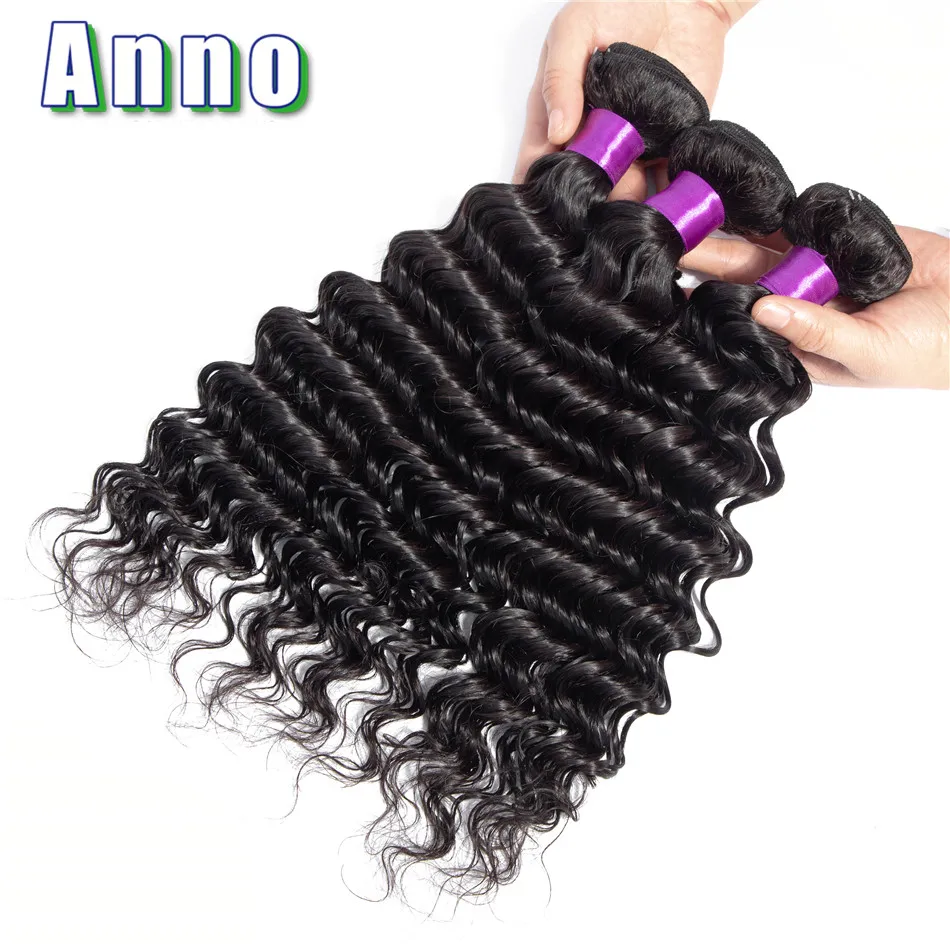 Anno Hair Deep Wave Bundles Natural Color 8\ Anno Hair Deep Wave Bundles Natural Color 8\