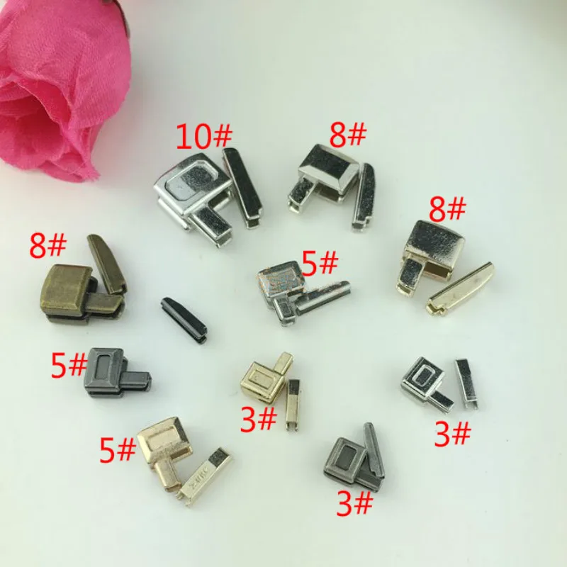 

100 PCS/LOT 3#5#8#10# Zipper insertion pin Retainer BOX SEWING ZIPPER ACCESSORIES INSTANT REPAIRACCESSORIES