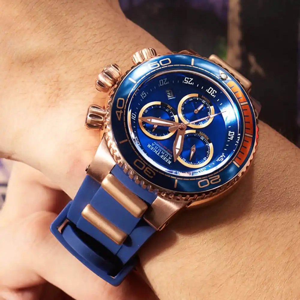 blue sports watch
