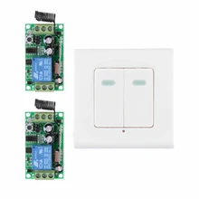 Smart Home 12V Ceiling Lamp Light LED Bulb Remote Control Switch Wireless Wall Pannel Transmitter Input Output Mini RF Receiver