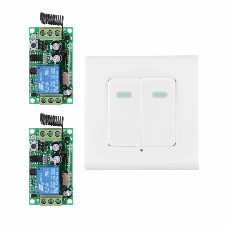 

Smart Home 12V Ceiling Lamp Light LED Bulb Remote Control Switch Wireless Wall Pannel Transmitter Input Output Mini RF Receiver