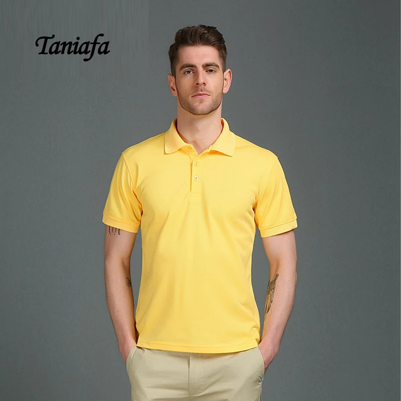 TANIAFA Simple Polo shirts men Father's gift Tough Guy Polo Solid Camp