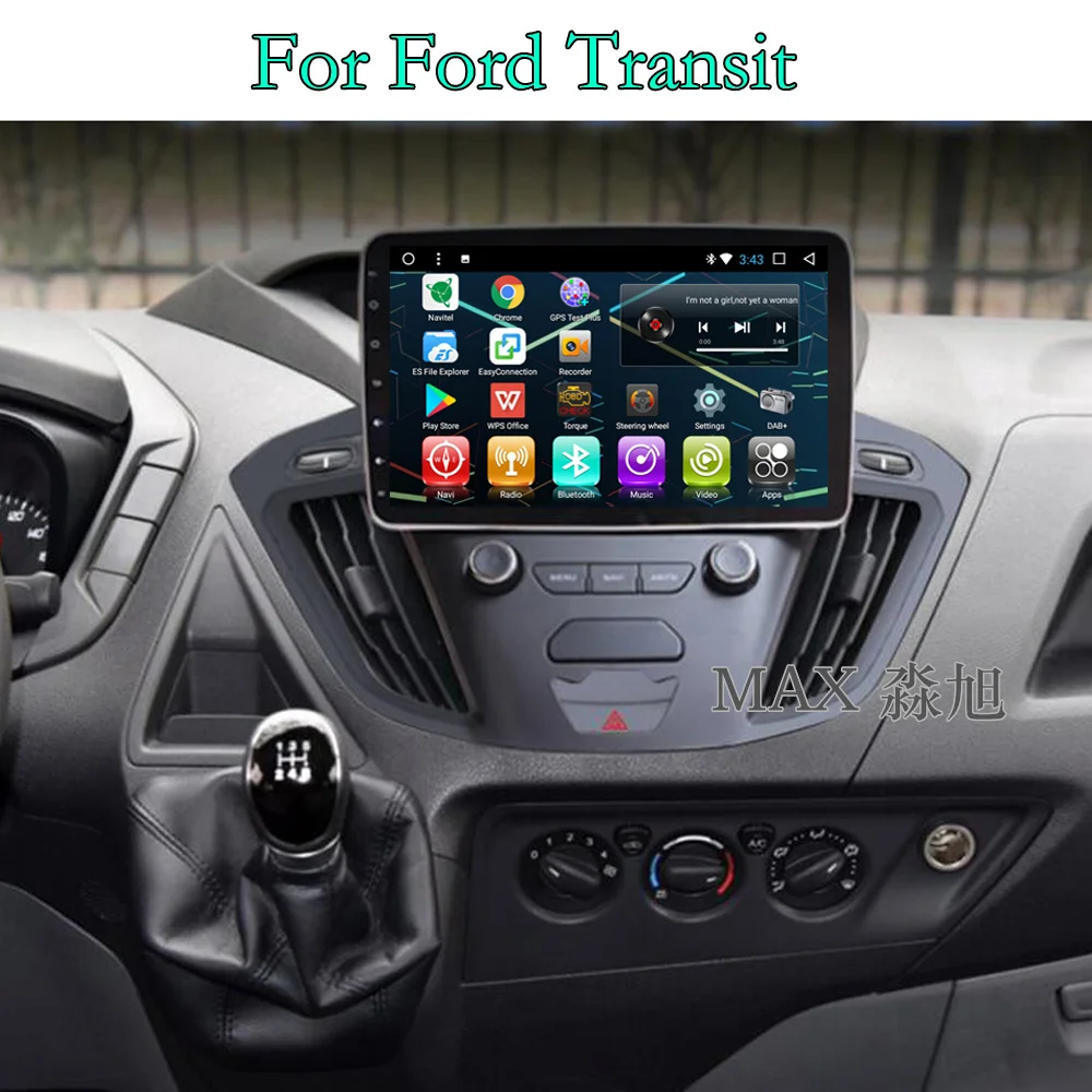 Sale MAX Android 7.1 Car DVD Player For Ford Transit 2015 2016 2017 Car Radio RDS Head Unit Bluetooth 4G WiFi SWC GPS Free Maps 5