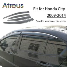 Atreus 1 набор из АБС-пластика для дождливой погоды дым окно козырек автомобильный дефлектор для защиты от ветра для Honda City 2009 2010 2011 2012 2013 Аксессуары