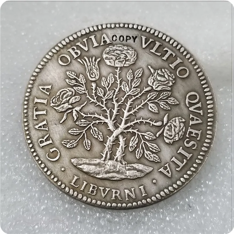 Копия серебряной монеты 1700 Италия 1 Pezza Della Rosa Cosimo III|Безвалютные монеты| |