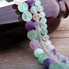 4 6 8 12mm Natural Stone Colorful Fluorite Frosted Beads Matte Round Loose Beads For Jewelry Making Fit DIY Bracelet ► Photo 1/6