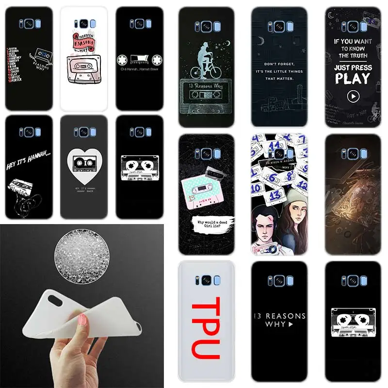 

13 reasons why netflix Case Silicone Cover Phone S10 E S9 S8 S7 S6 Case On For Samsung S10 Plus S8 S9 Plus S7 S6Edge S5 Note 8 9