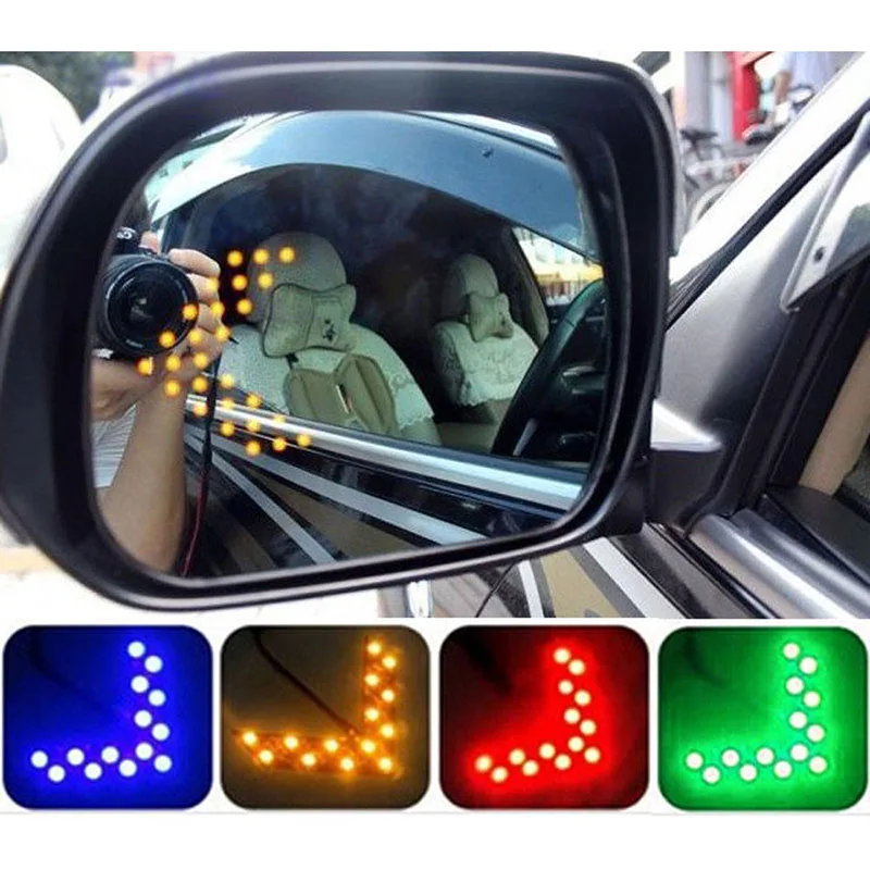 

New Car Styling 2PC 14 SMD LED Arrow Panels Light Car Side Mirror Turn Signal/Indicator Light/Car Led/ Parking Light Electronics